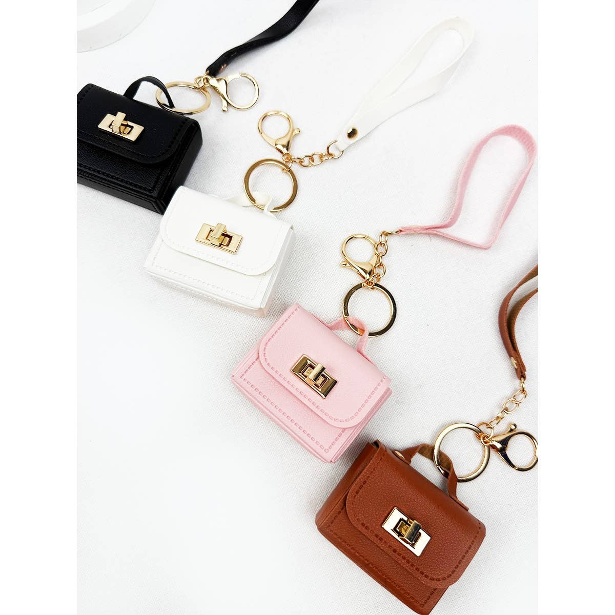PU Leather Mini Coin Bag Key Chain