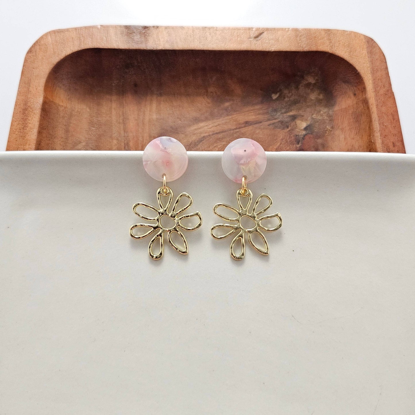 Lily Earrings - Iridescent Pastel // Spring, Summer, Flower