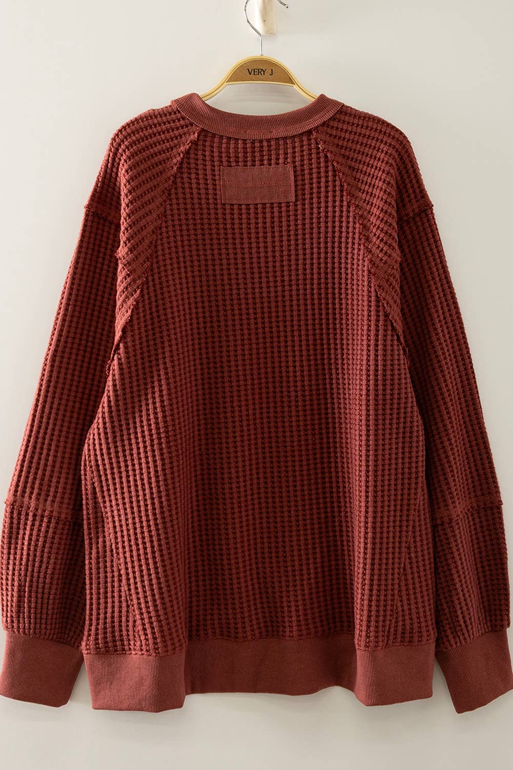 Waffle Patch Detail Pullover