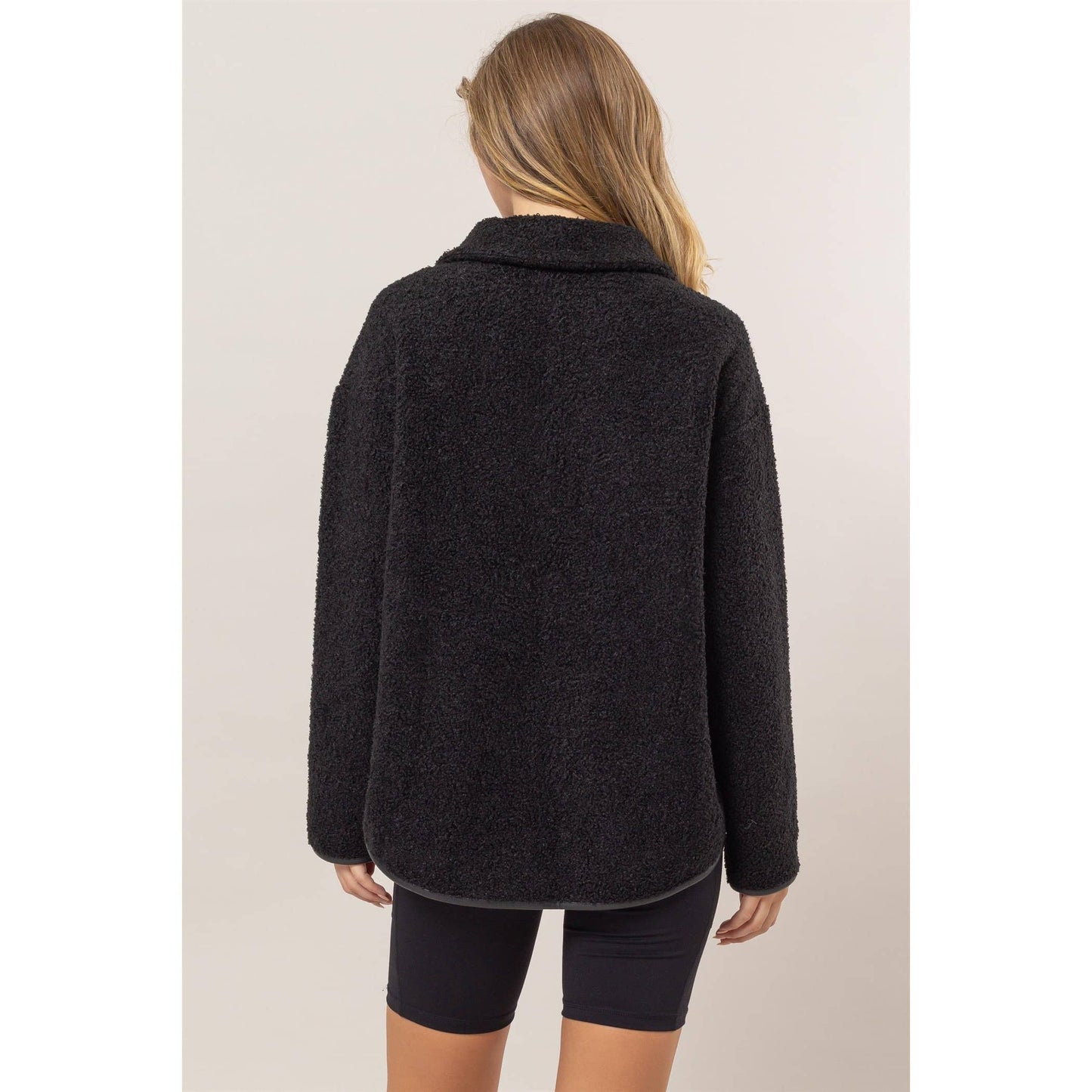 Sherpa Half Zip Collared Pullover