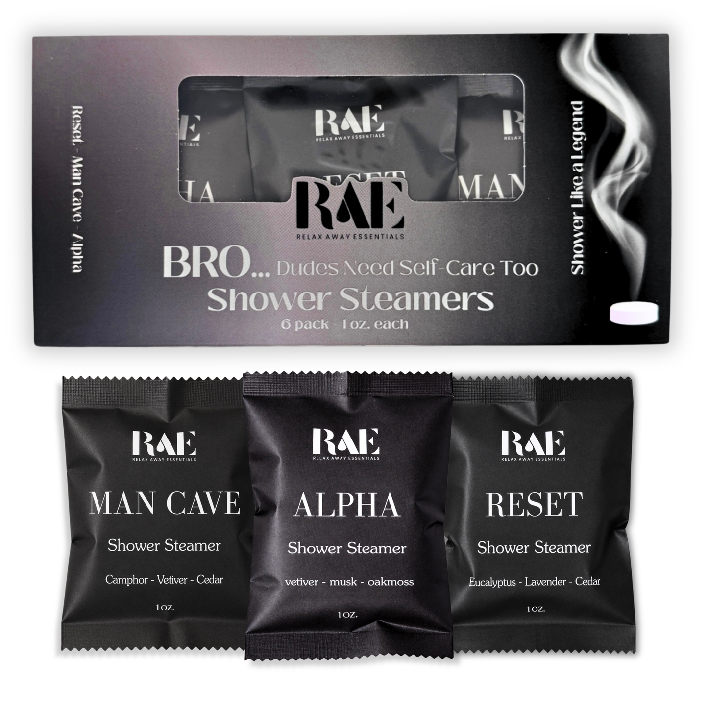Men's Shower Steamers 6 Pack - Bro - Aromatherapy 