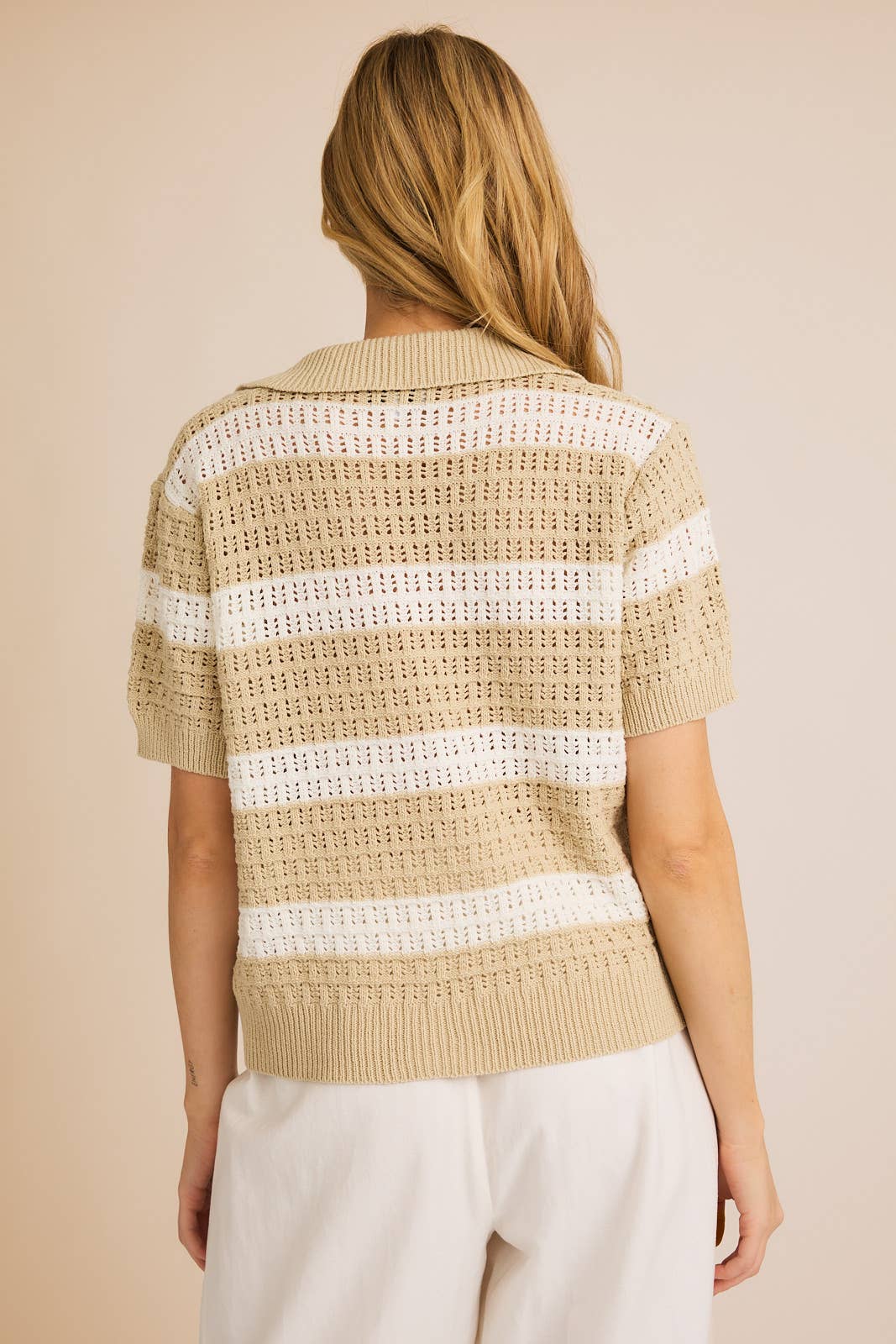 Latte knit top