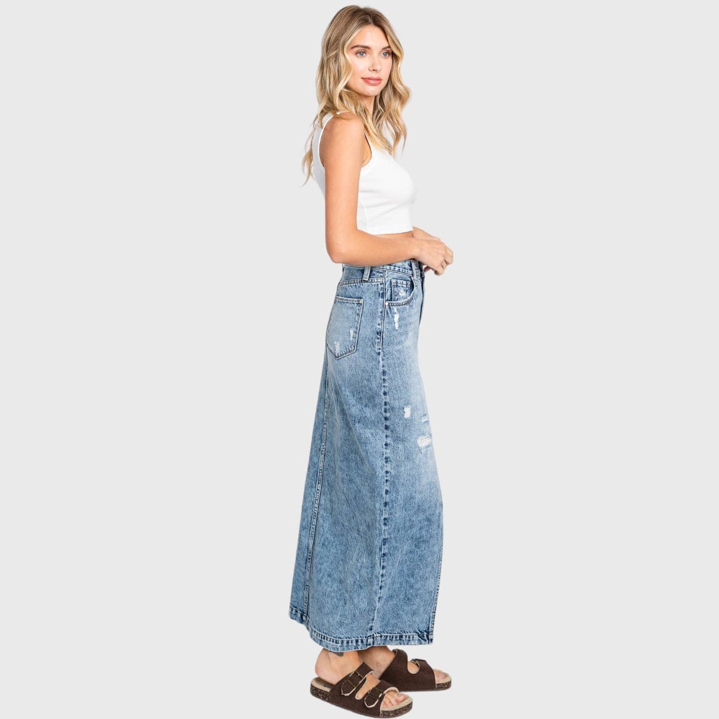 Denim Maxi Skirt