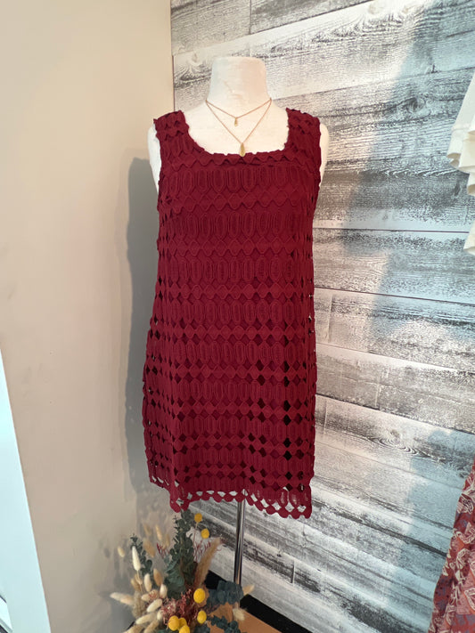 Burgundy dress