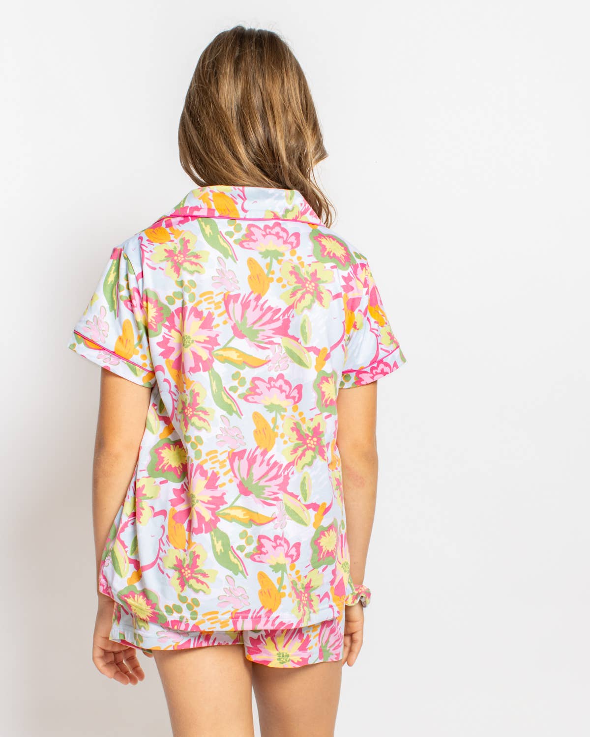 Girl's Summer Bouquet Sleep Shorts Set   Pink/Blue/Multi   -Asst.