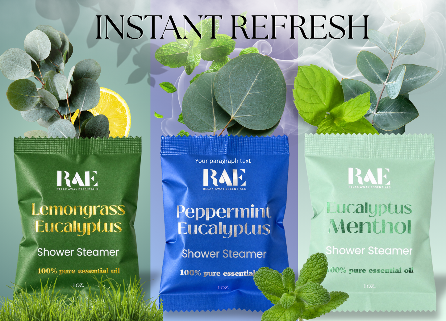 Eucalyptus Escape Shower Steamers 6 Pack - Made in USA - Spa