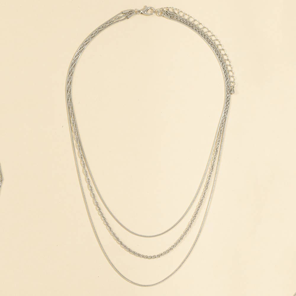 Layered Snake Rope Chain Necklace