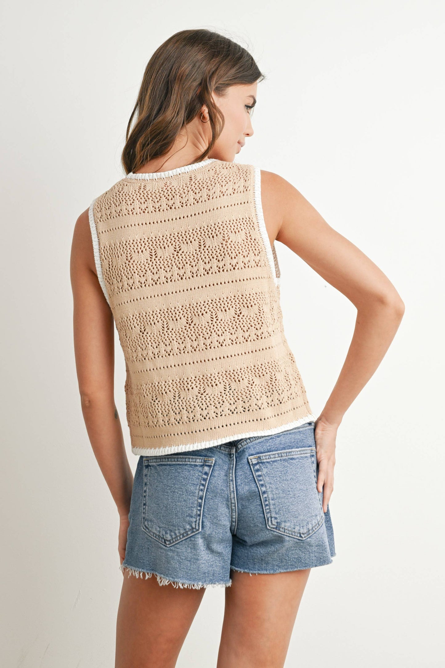 Crochet Tie Front Top