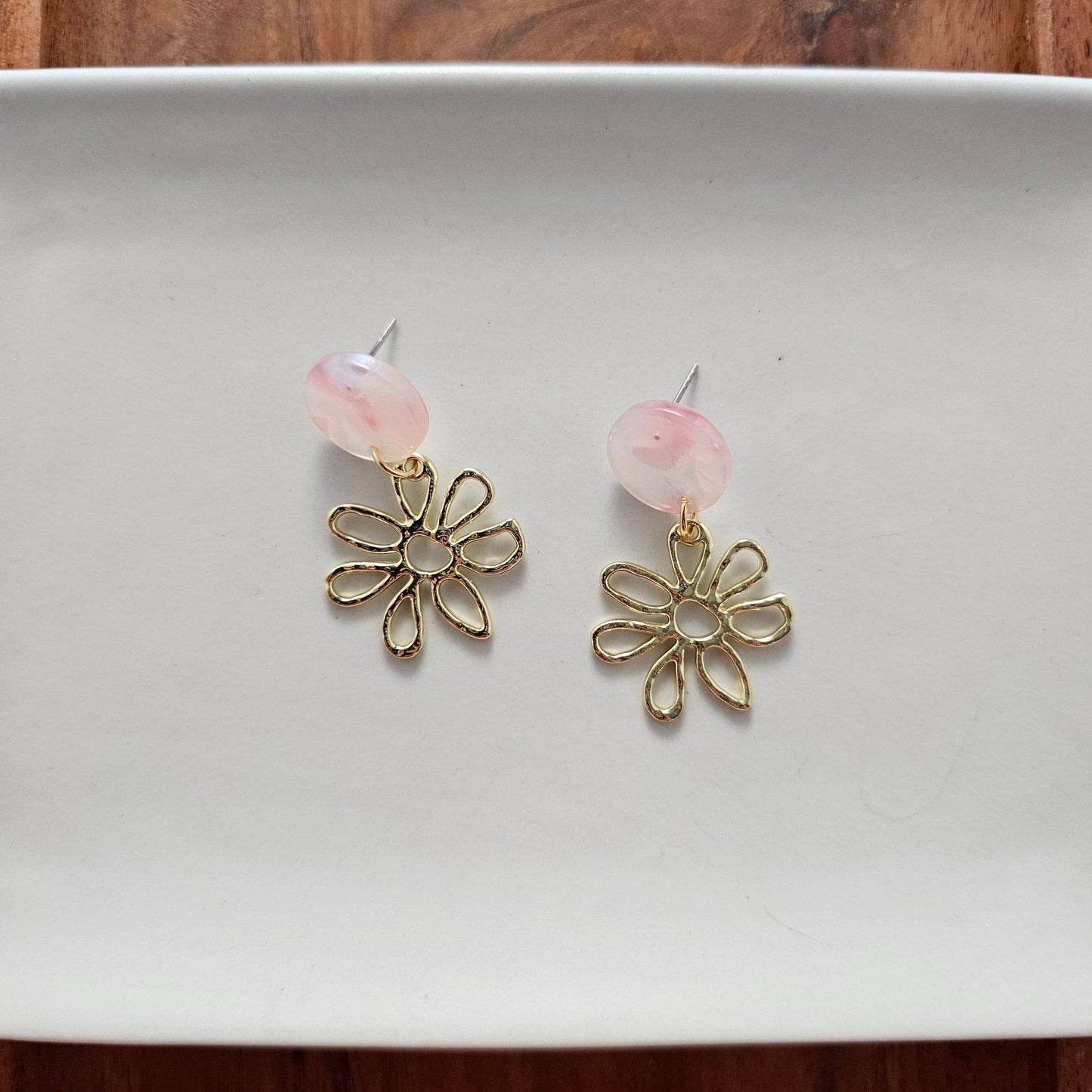 Lily Earrings - Iridescent Pastel // Spring, Summer, Flower