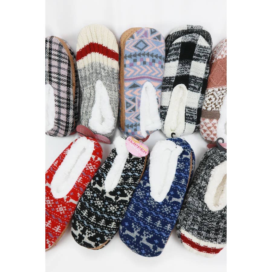 Woven Non Slip Winter Indoor Slipper