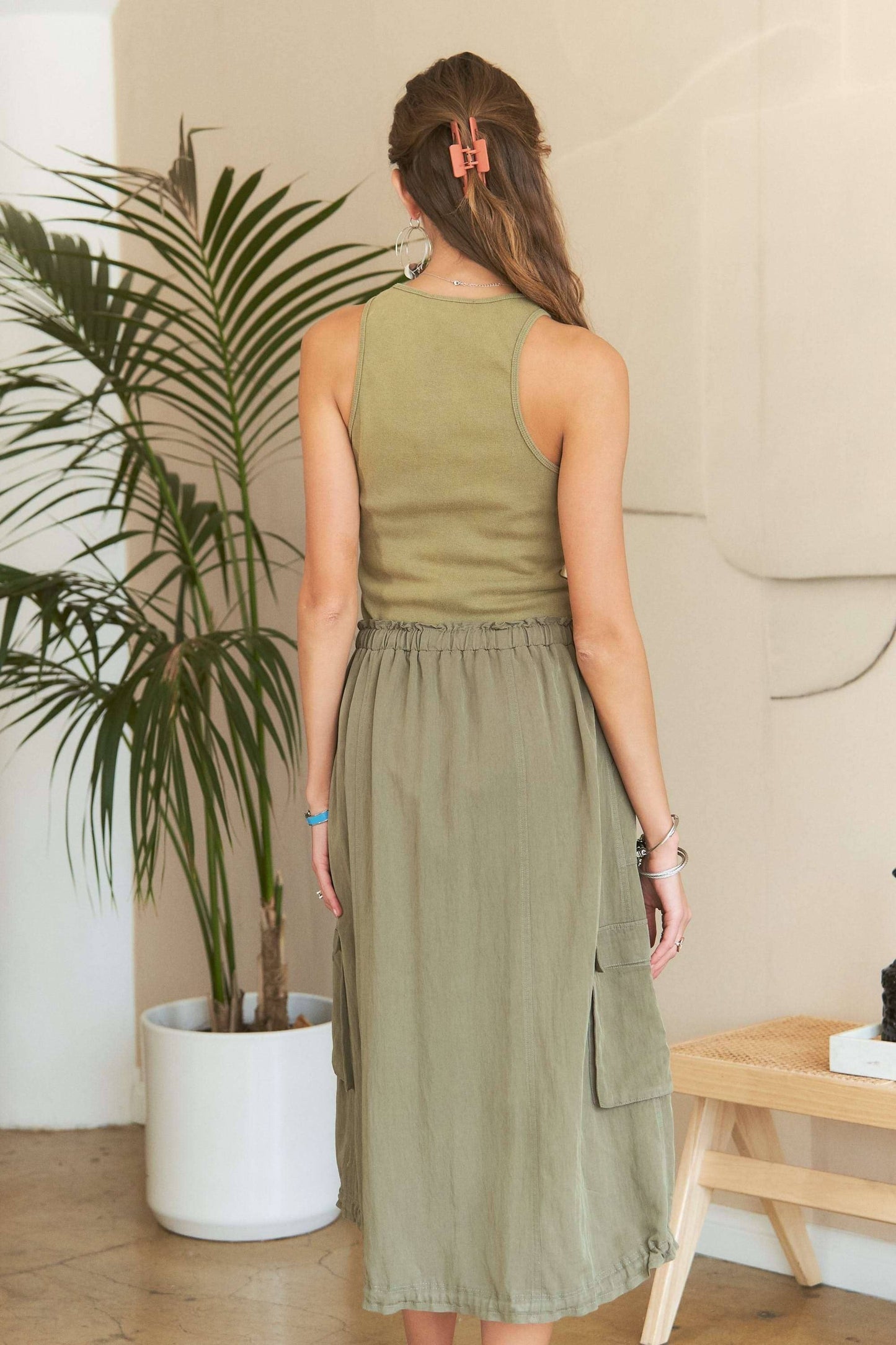 DRAWSTRING WASHED DRESS - CED3481