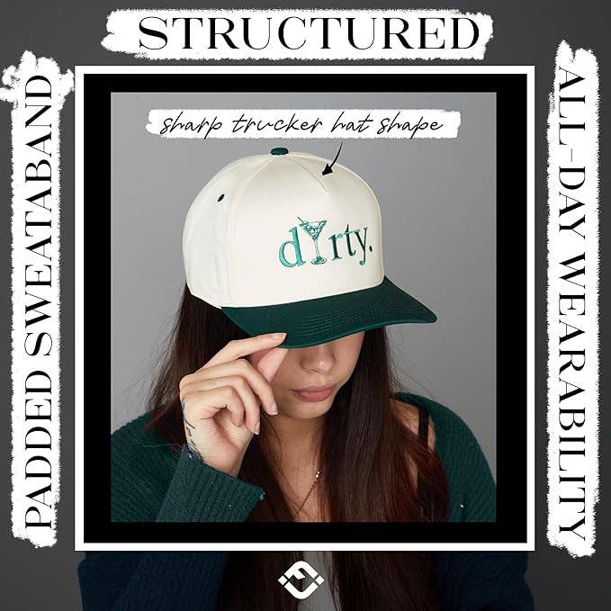 2-Tone Embroidered Cap - Dirty (Martini) - Green/Beige