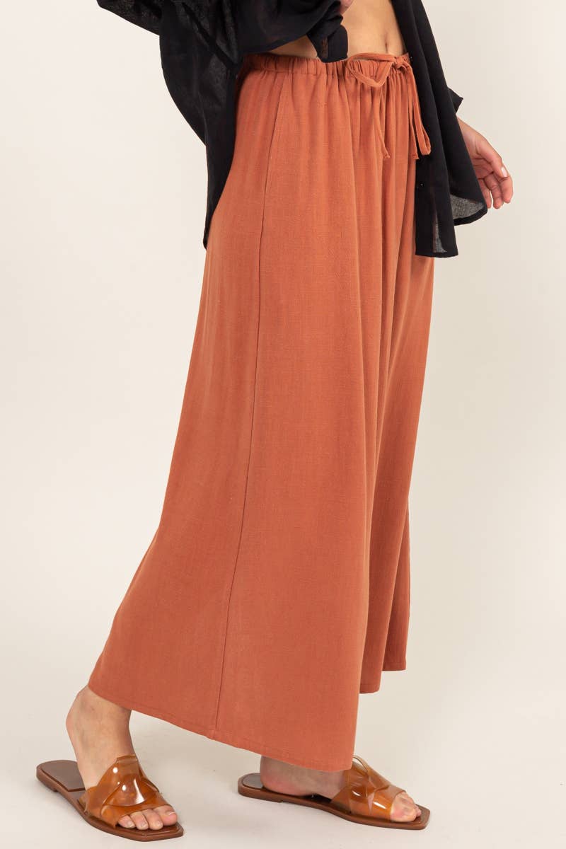 Clay Linen Skirt