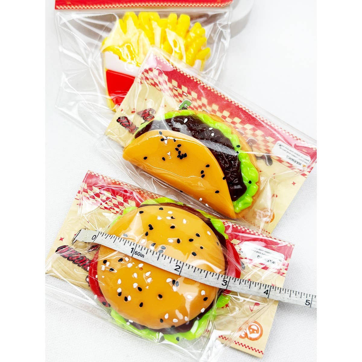 Hamburger and Fast Food Pinch Squishy Toy