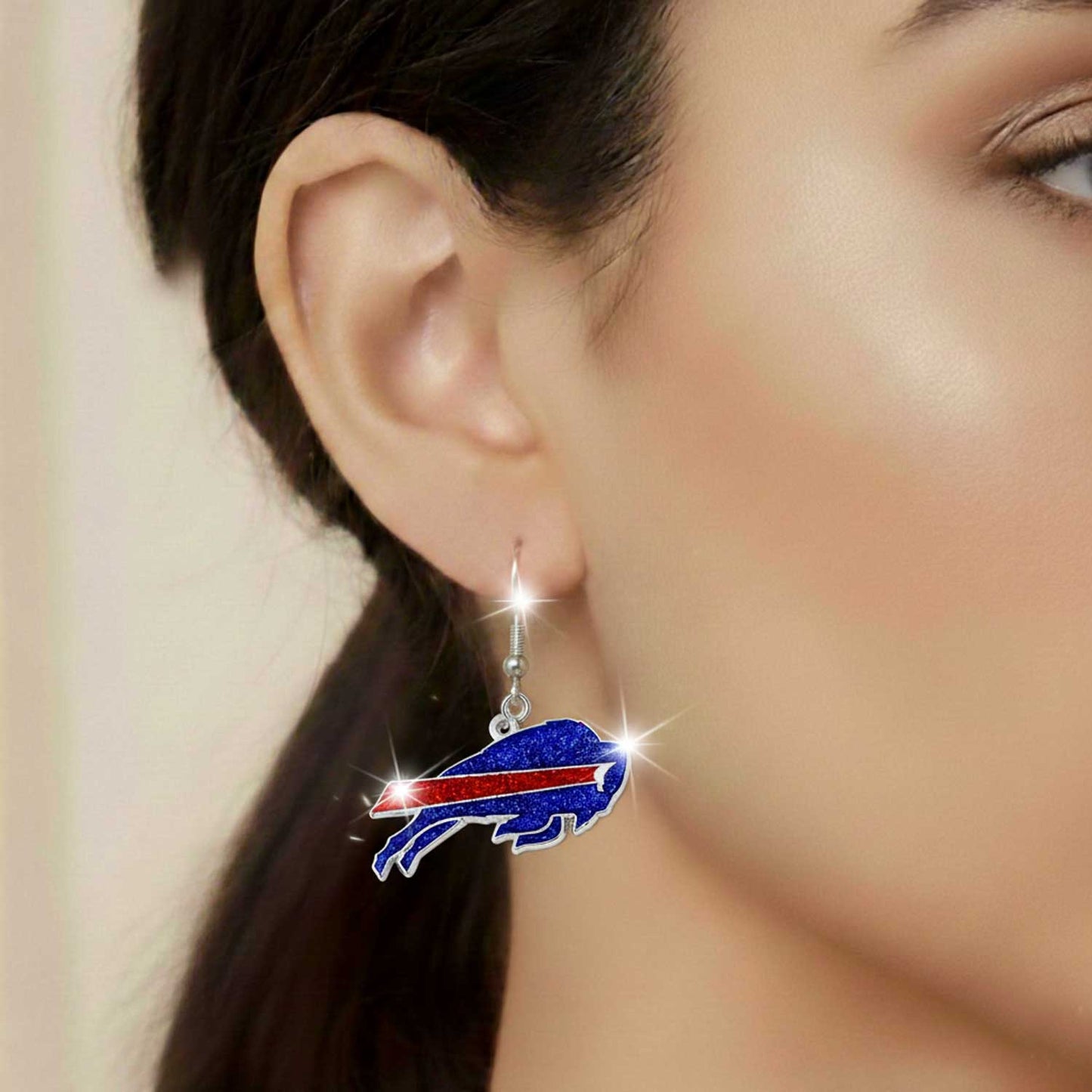 NFL Buffalo Bills Glitter Dazzle Earrings