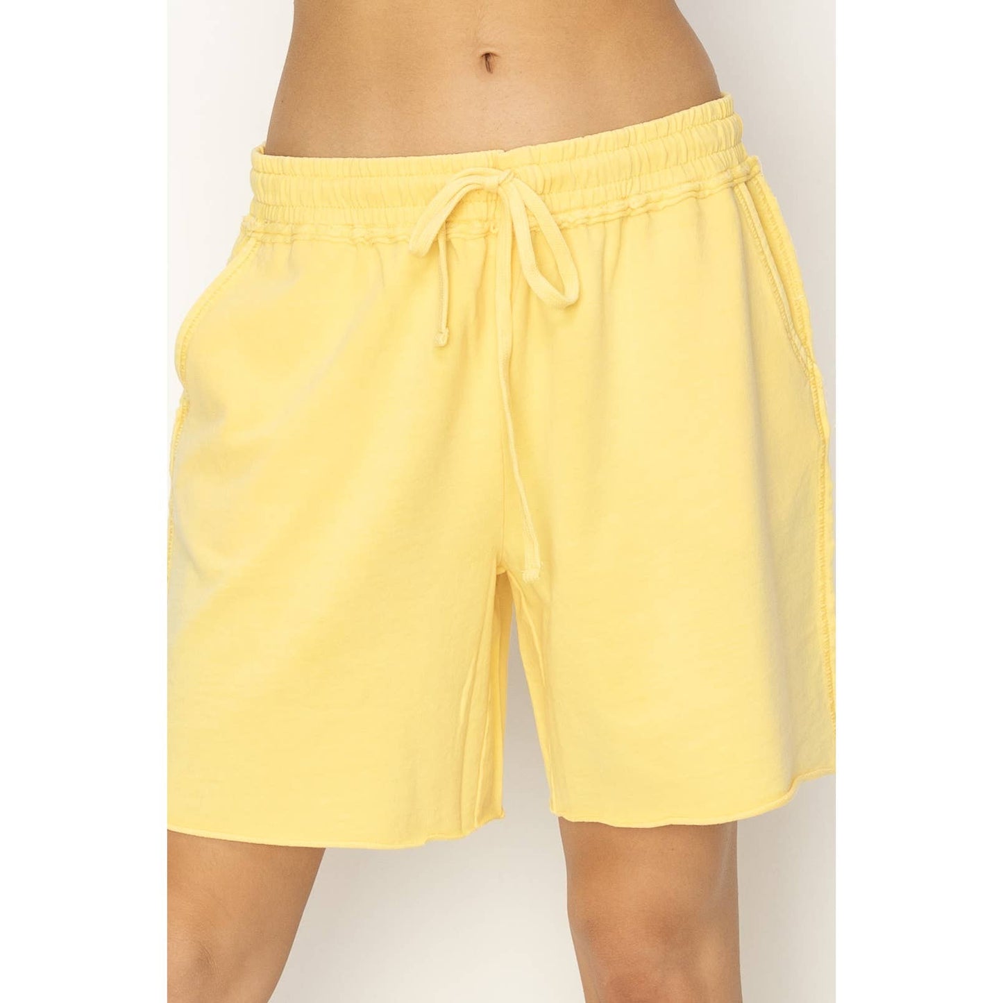 Mid Rise Drawstring Shorts