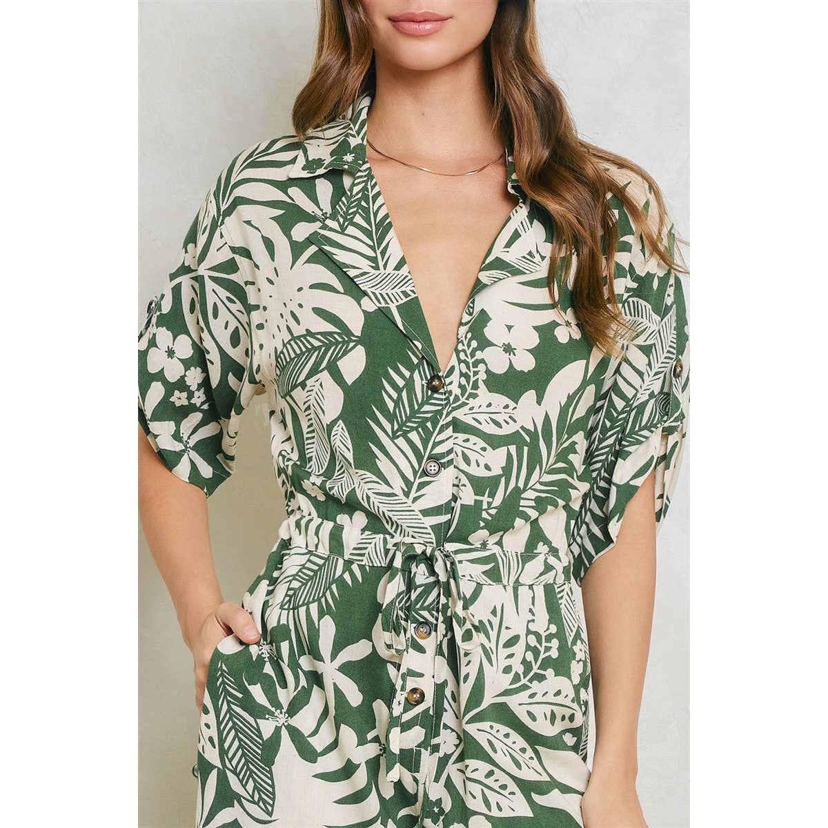 Sweet Summer Drawstring Detail Jumpsuit