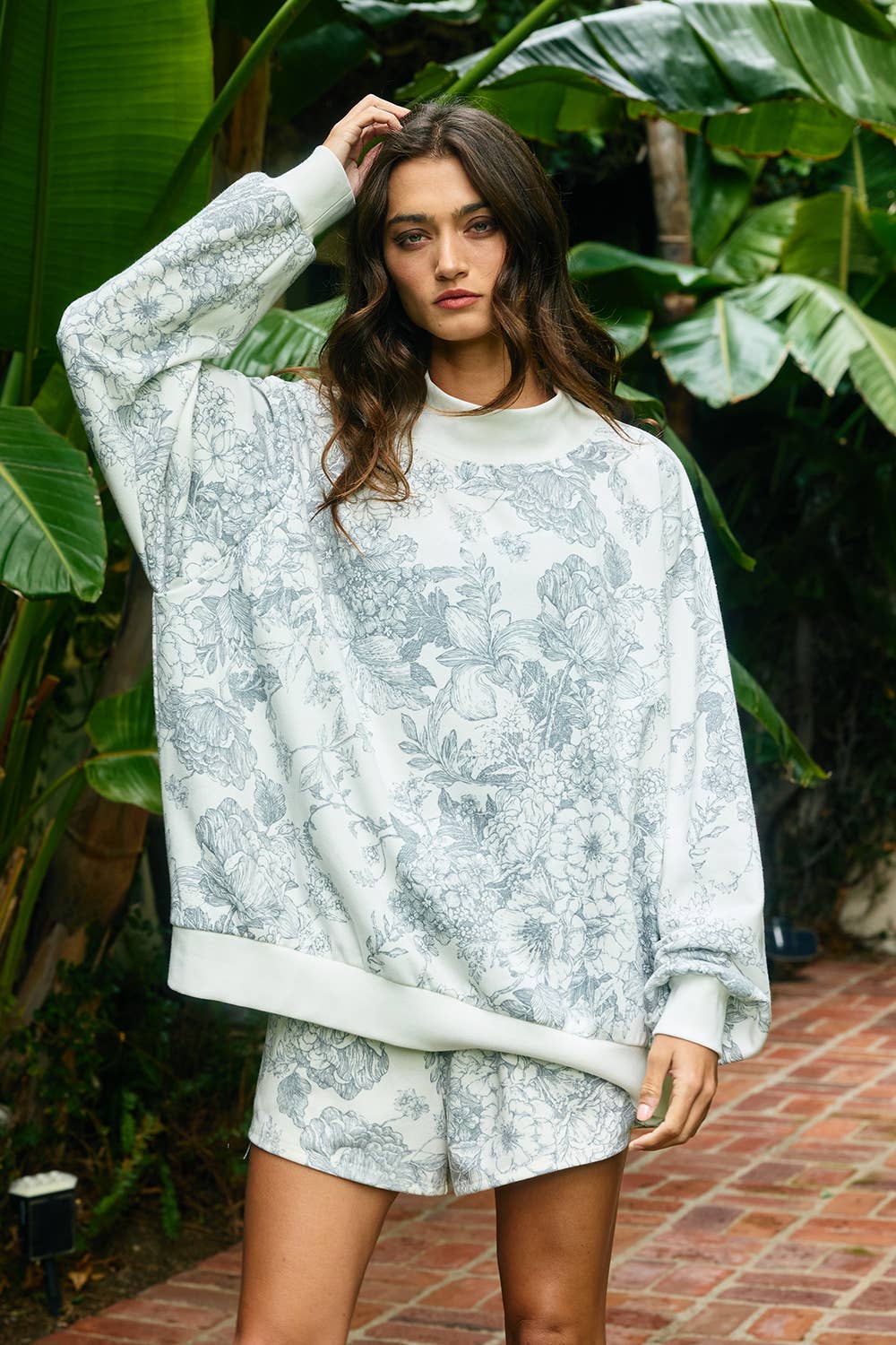 Floral Print Relaxed Lounge Shorts