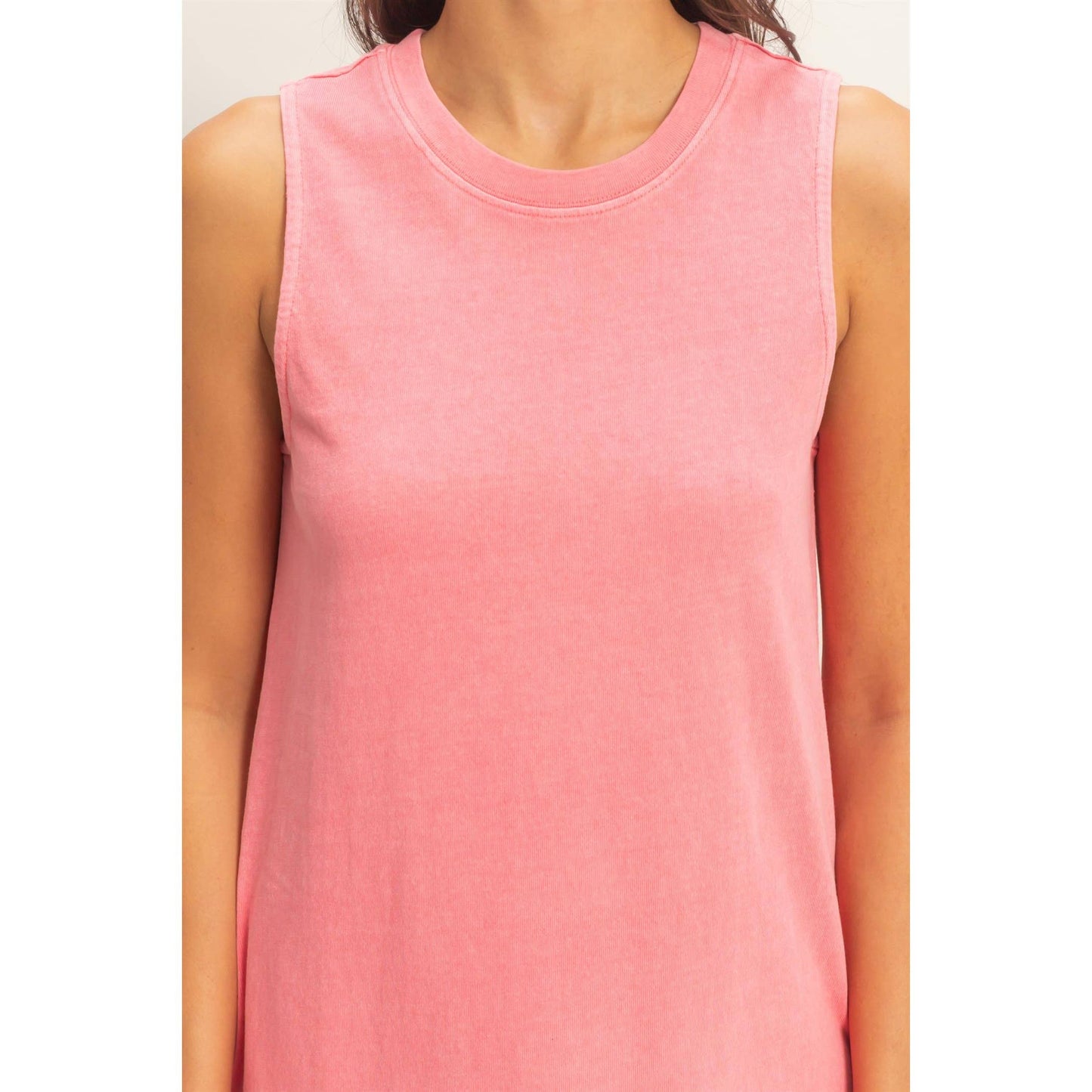 Pigment Dyed Sleeveless Mini Dres