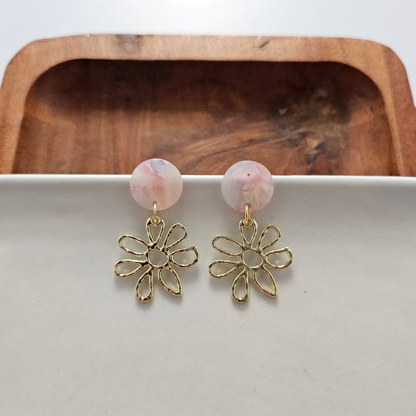 Lily Earrings - Iridescent Pastel // Spring, Summer, Flower