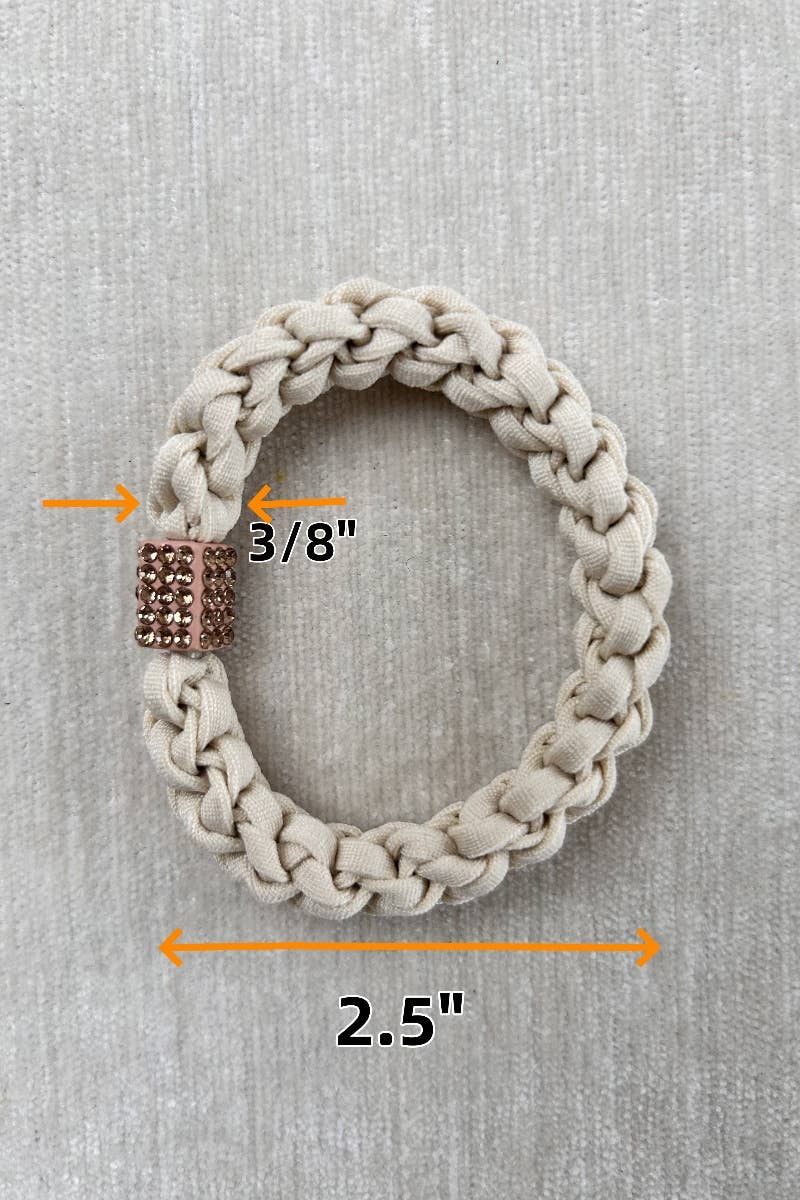 Square Stone Charm Hair Scrunchies