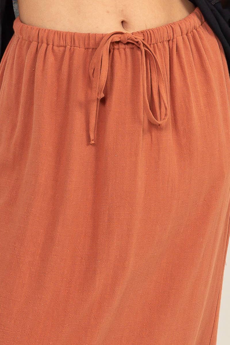 Clay Linen Skirt