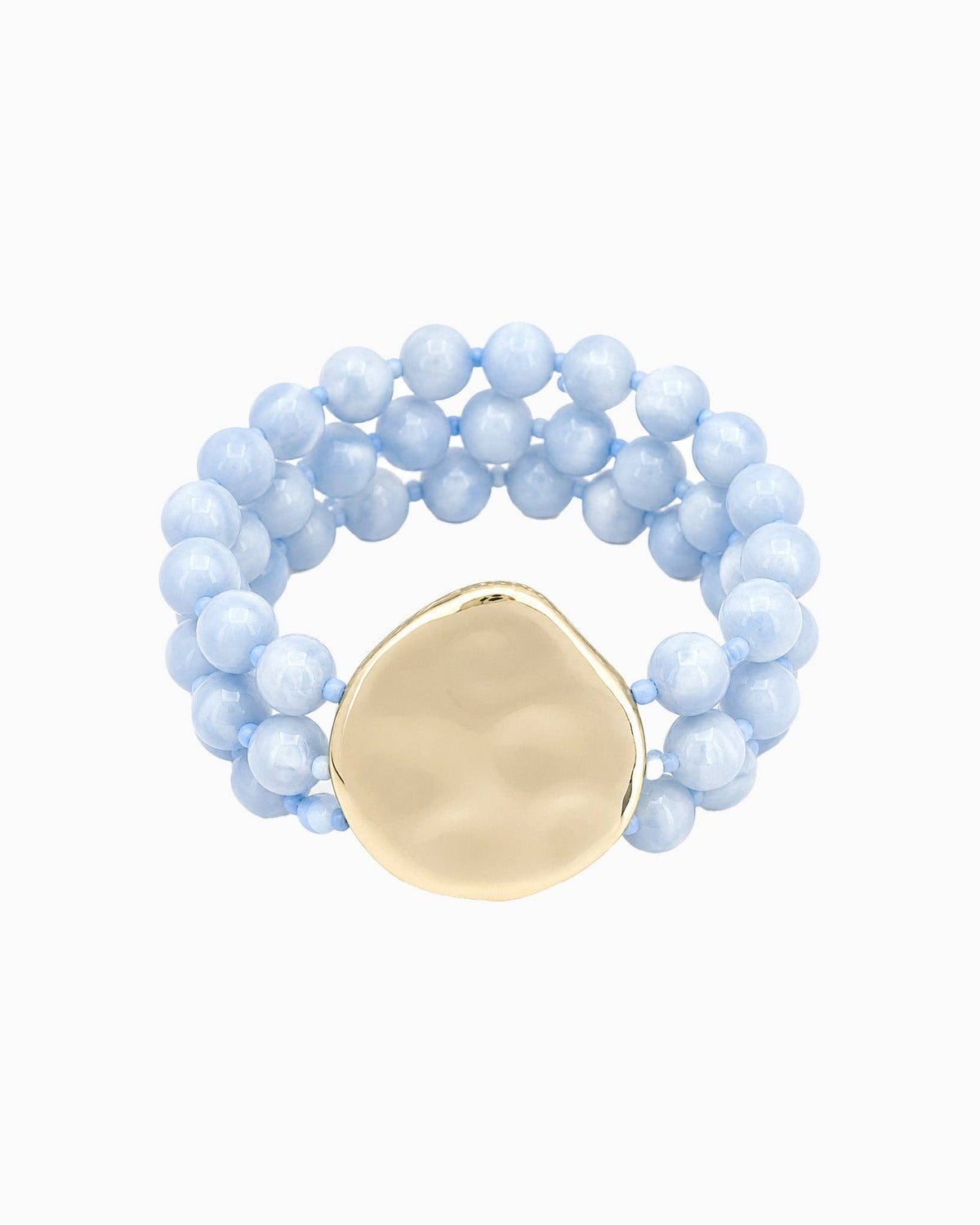 Organic Marbled Bead Layered Statement Bracelet