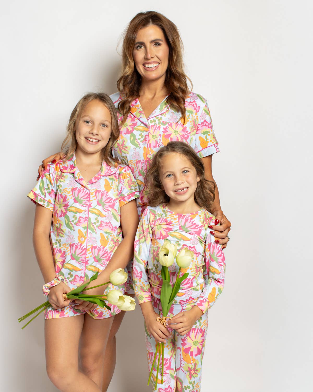 Girl's Summer Bouquet Sleep Shorts Set   Pink/Blue/Multi   -Asst.