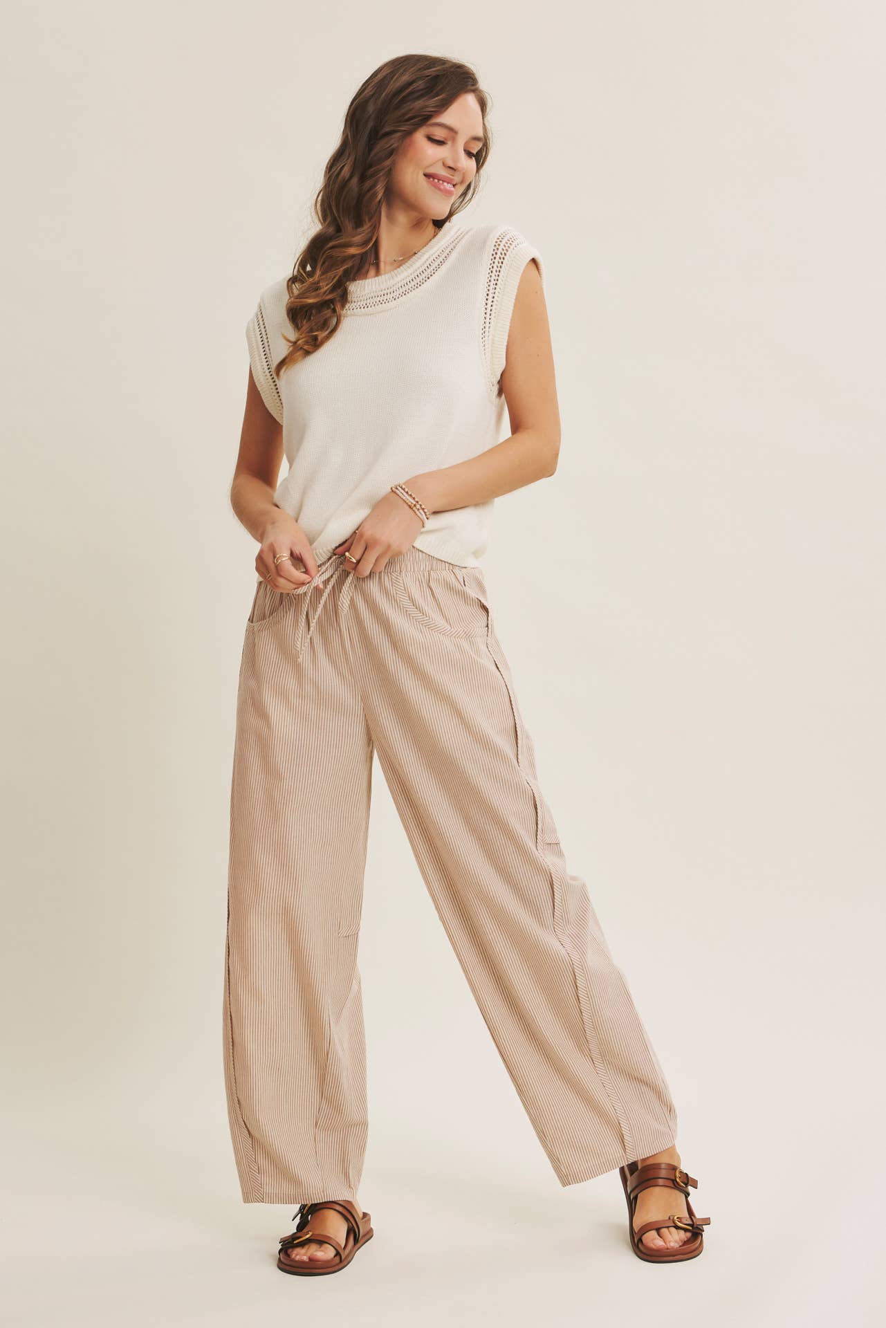 Barrel stripe pant