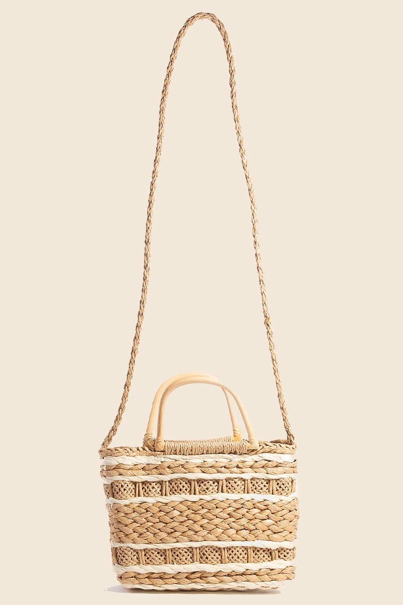 Intricate Basket Weave Square Hand Bag