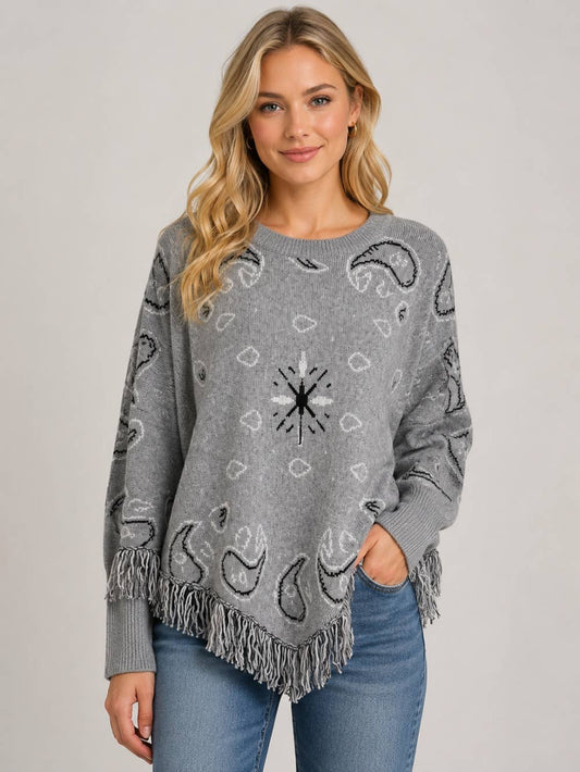 Paisley Pattern Poncho