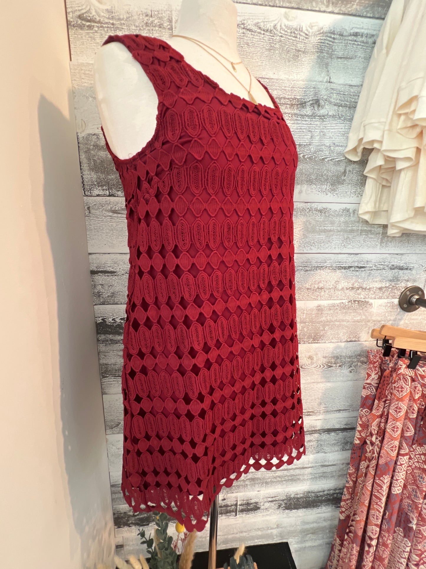 Burgundy dress