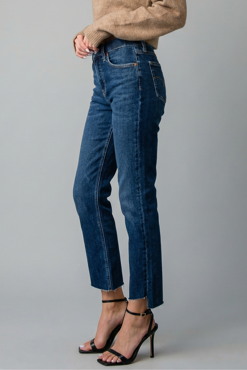HIGH RISE TUMMY CONTROL STRAIGHT JEANS