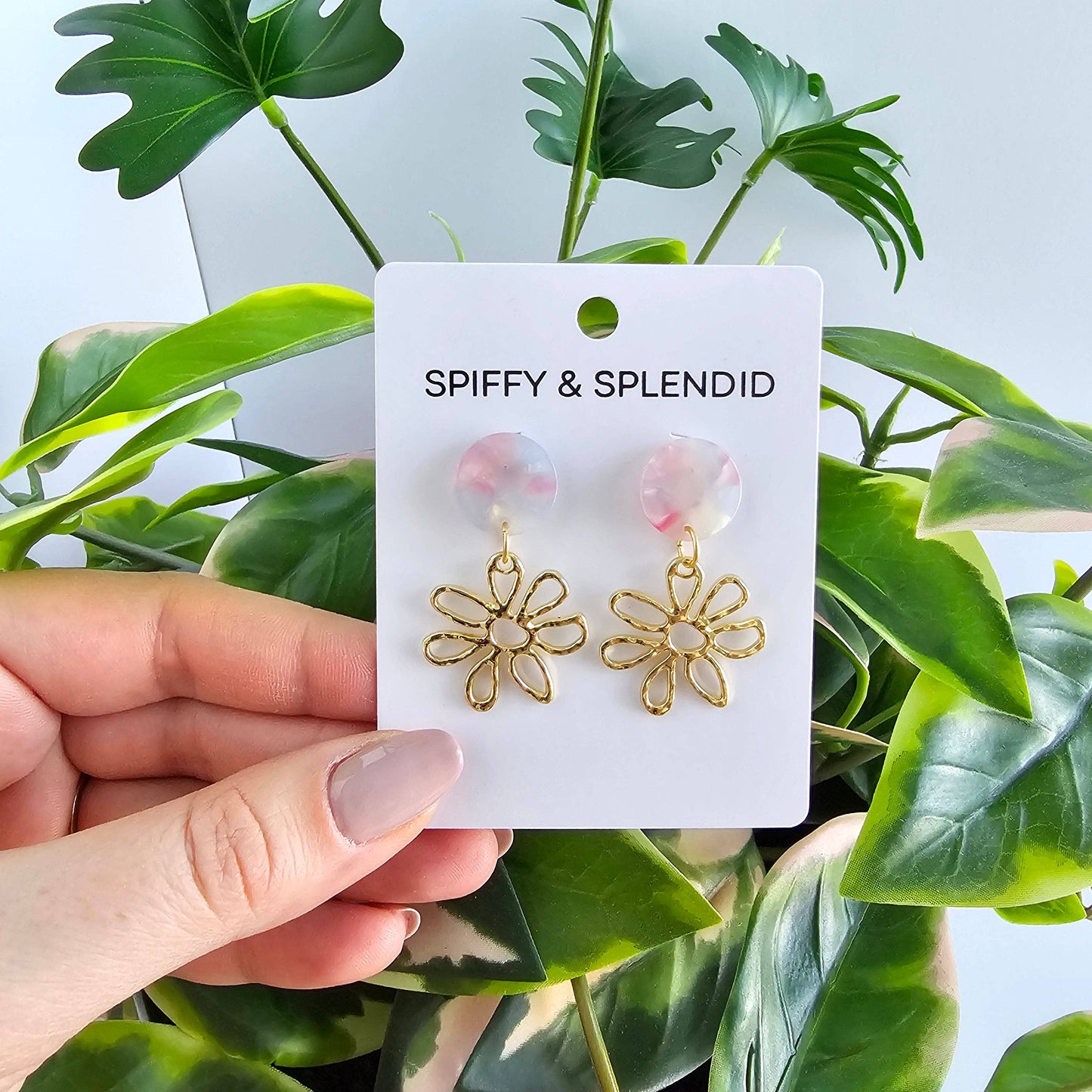 Lily Earrings - Iridescent Pastel // Spring, Summer, Flower