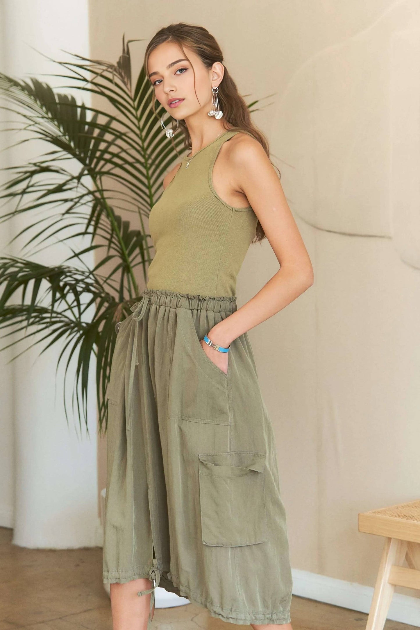 DRAWSTRING WASHED DRESS - CED3481