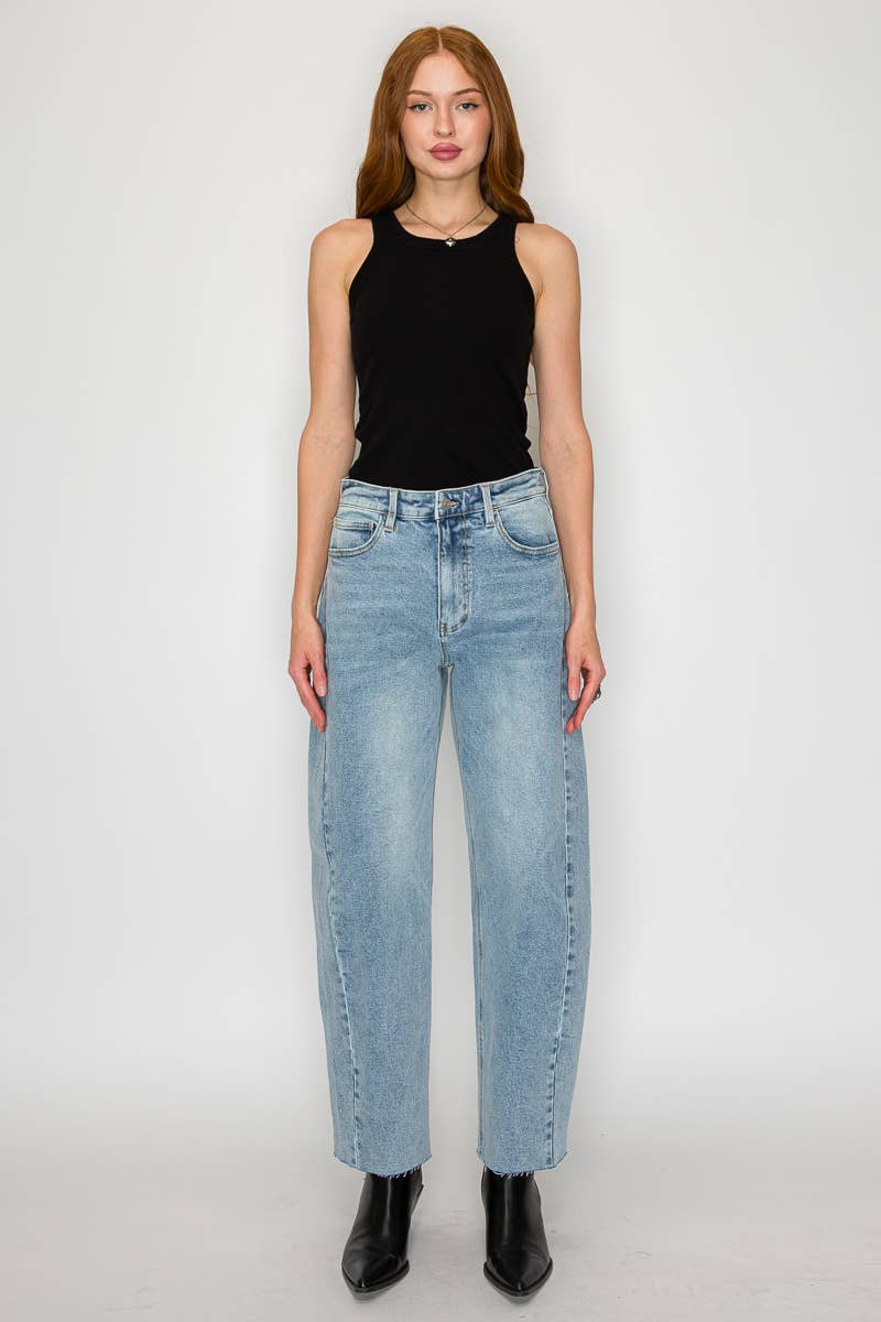 BLUE by ARTEMIS HIGH RISE  BARREL JEANS