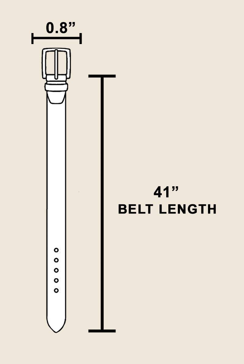 Chain Braid Buckle Leather Belt