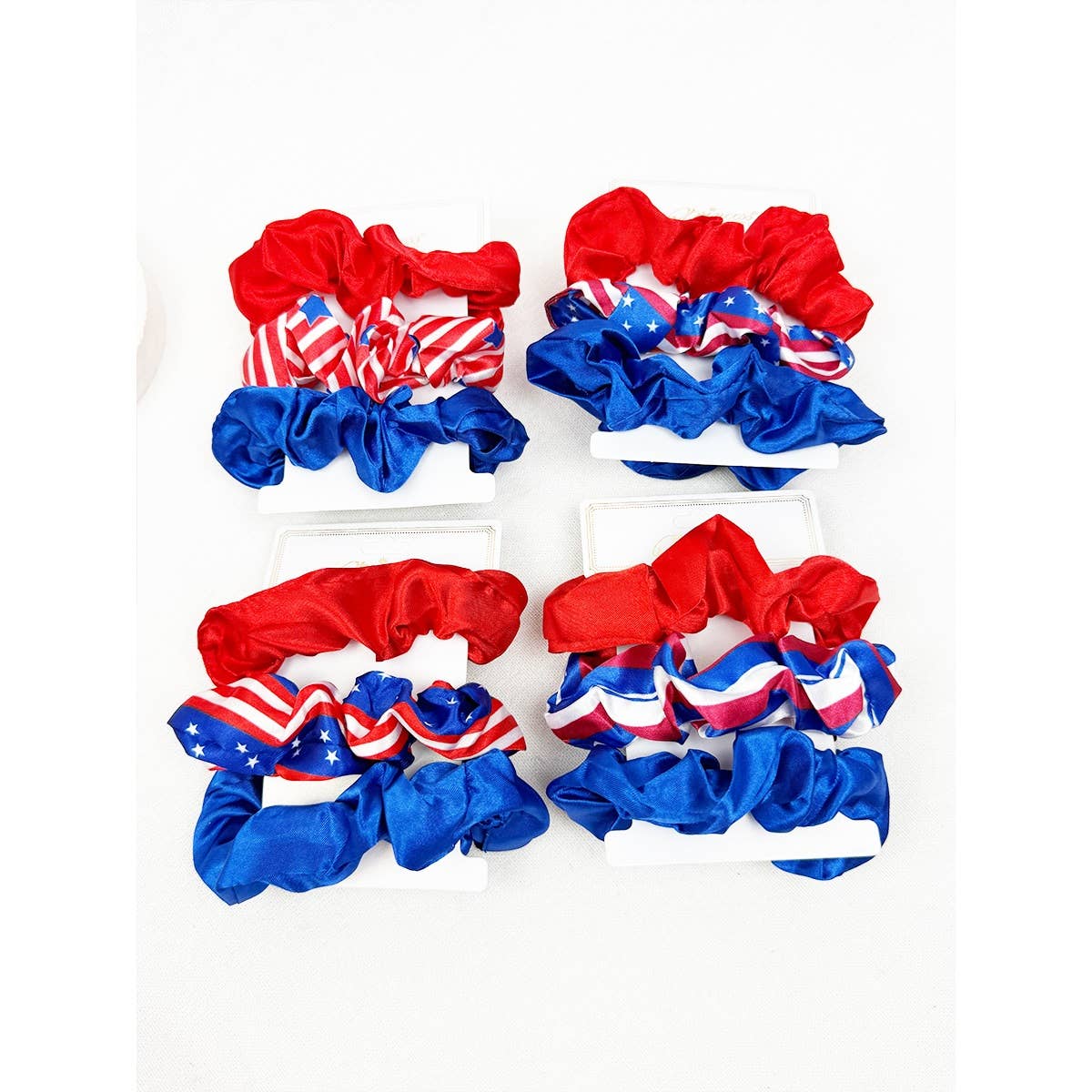 American Flag Satin Hair Tie Set
