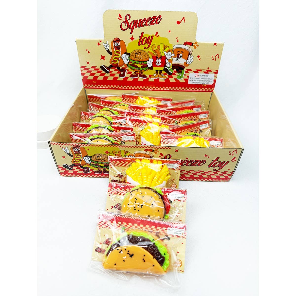 Hamburger and Fast Food Pinch Squishy Toy