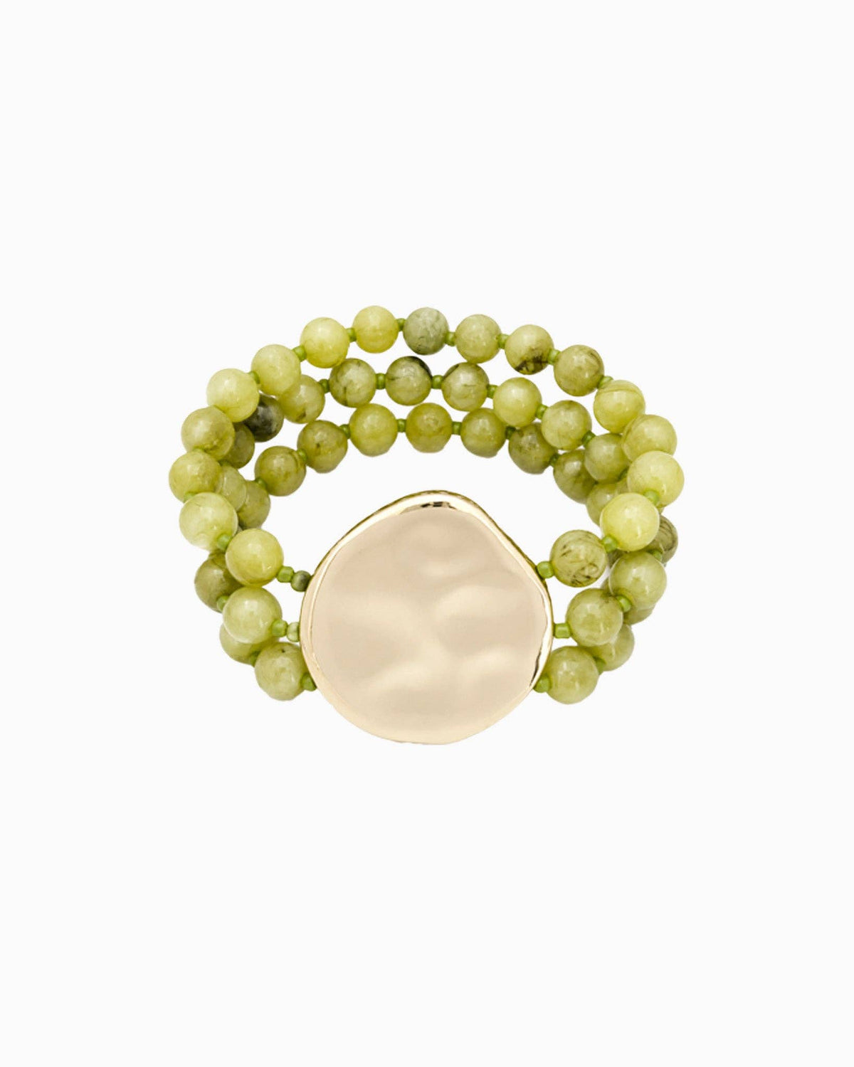 Organic Marbled Bead Layered Statement Bracelet