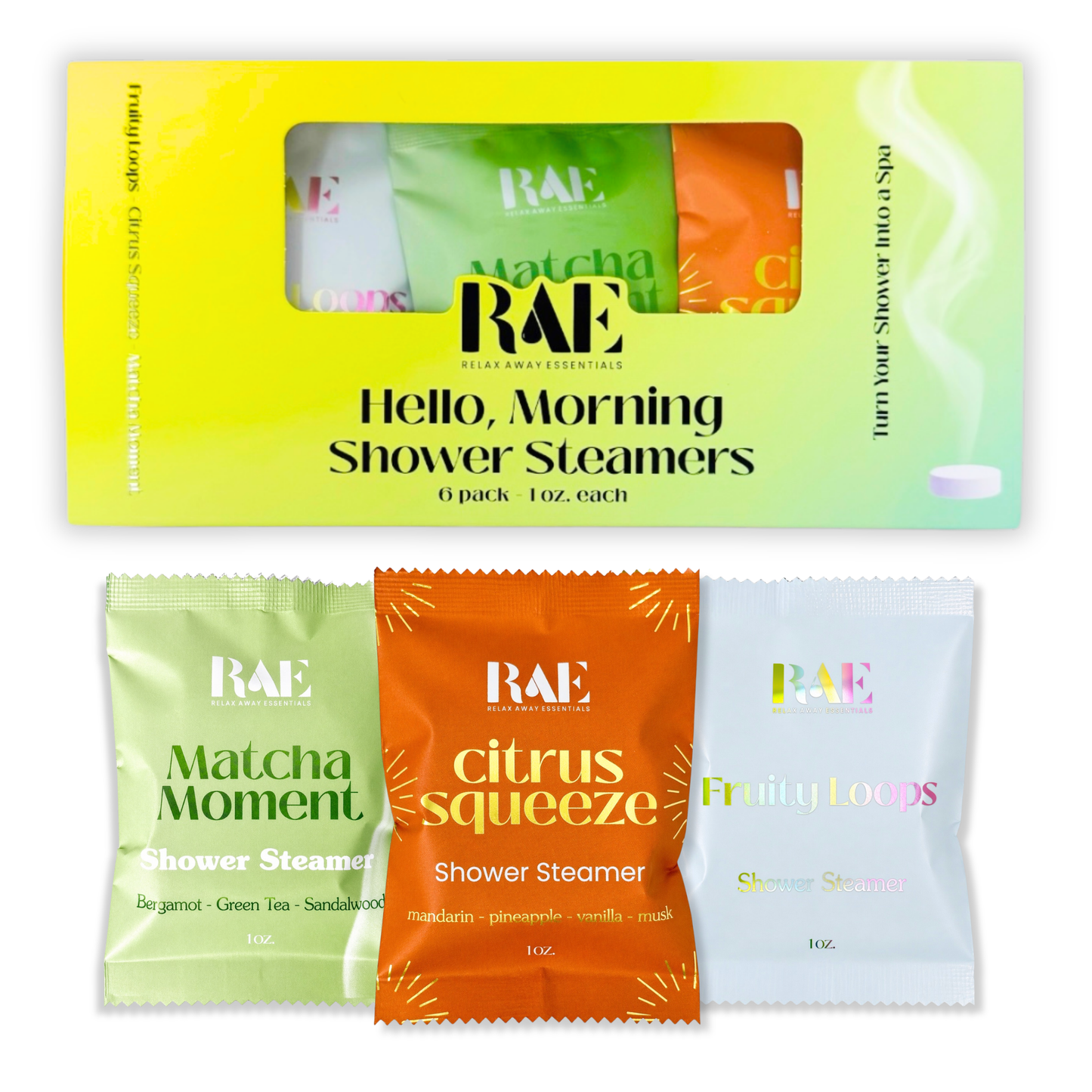 Hello, Morning Shower Steamers 6 Pack - Made in USA