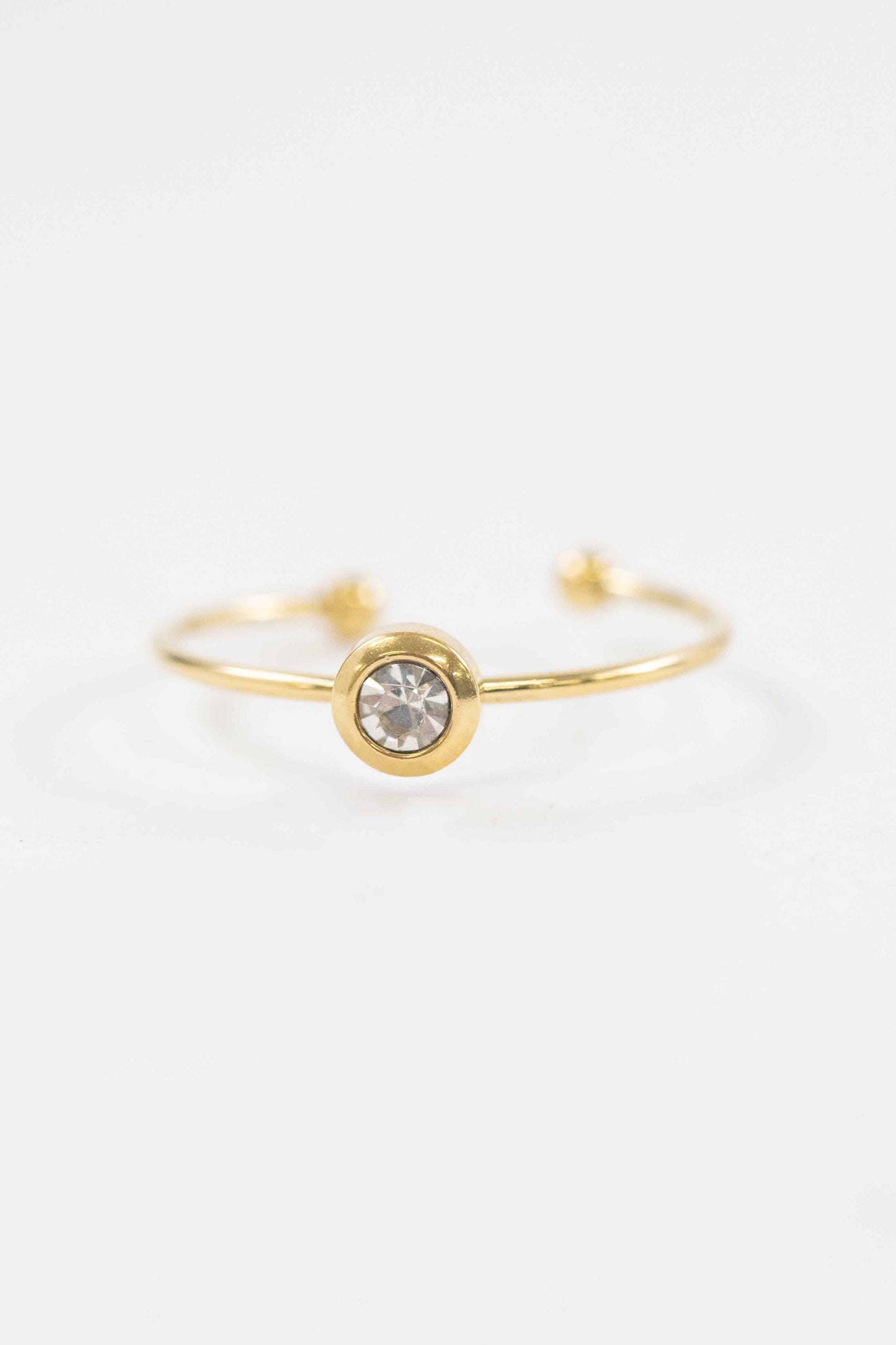 Circle Charm Adjustable Ring | Gold
