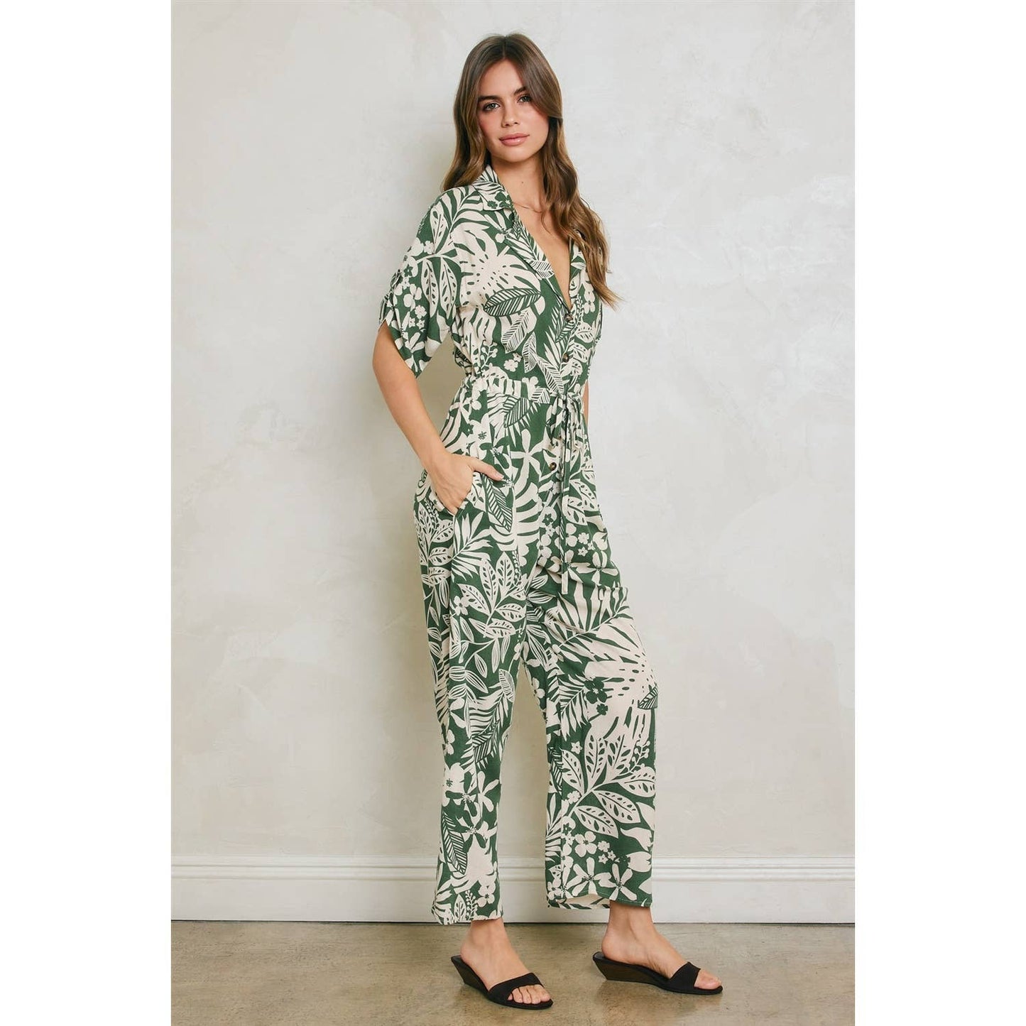 Sweet Summer Drawstring Detail Jumpsuit
