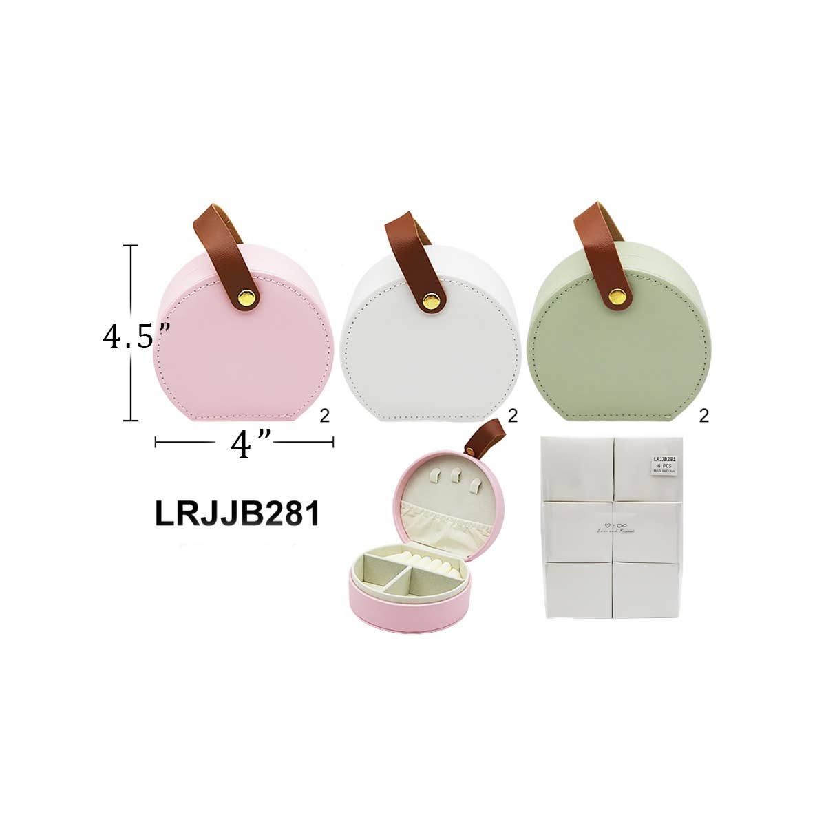 Mini PU Jewelry Case with Handle