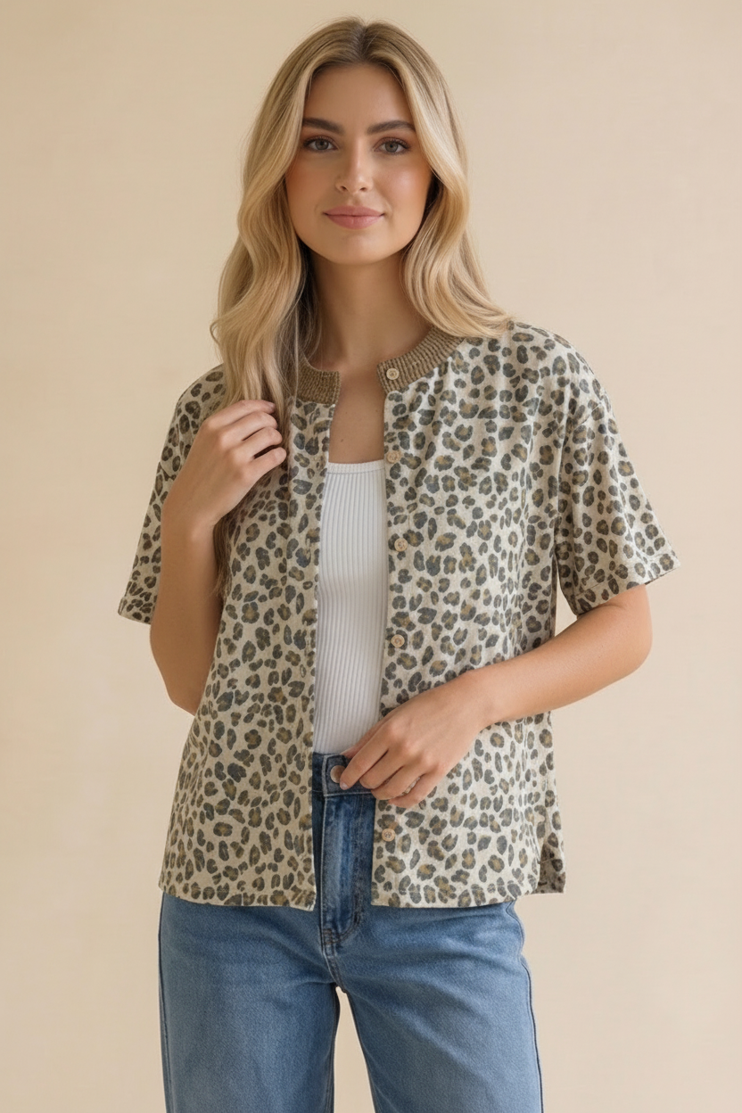 Leopard Print Cardigan