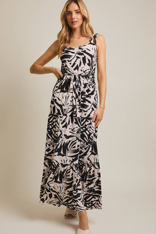 Tropical print dress