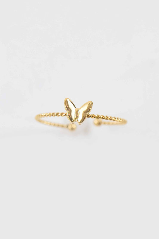 Butterfly Charm Adjustable Ring
