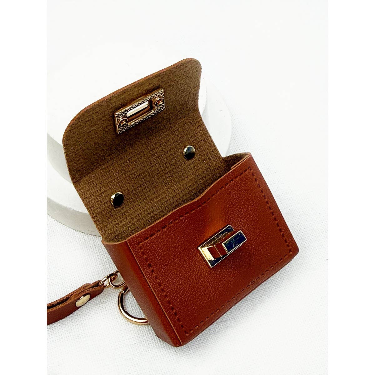 PU Leather Mini Coin Bag Key Chain