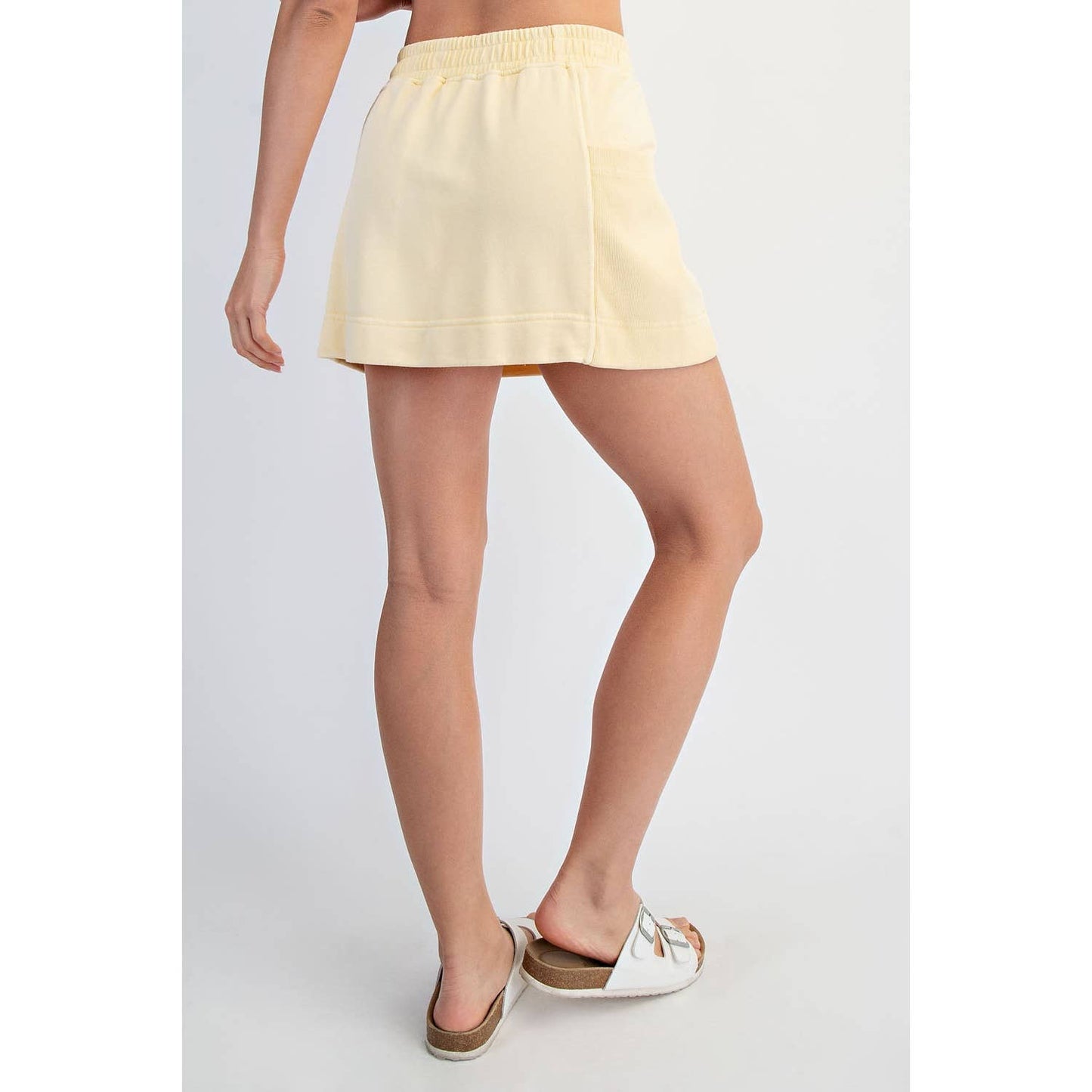 MINERAL WASHED SIDE POCKET SKORT