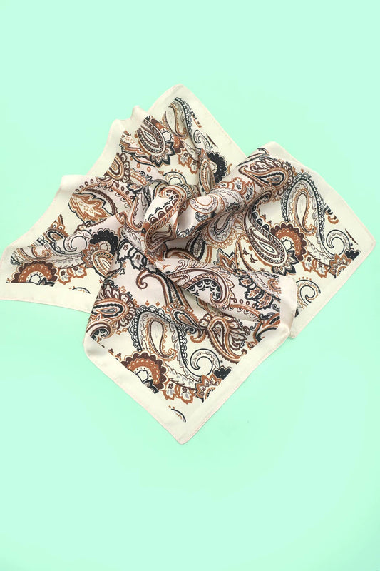 PAISLEY PINK SILKY BANDANA SCARF